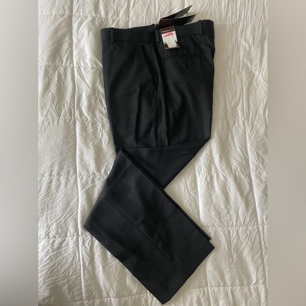 Perry Ellis Dark Charcoal Gray Dress Pants for Men
